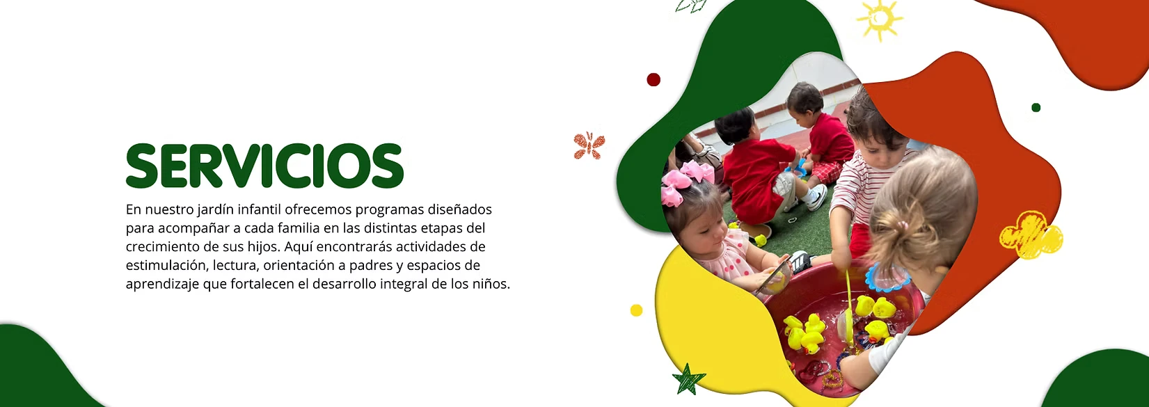 Niños jugando en el jardín infantil